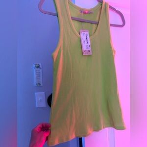 Monkey- lime green tank top and never worn